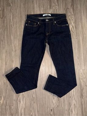 Baldwin Jeans Sophia Mid Rise Skinny Womens Size 28 Stretch Dark Denim Wash